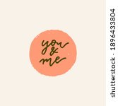 you and me vector hand drawn... | Shutterstock .eps vector #1896433804