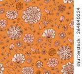 flower concept vintage seamless ... | Shutterstock .eps vector #264840224