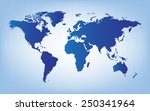 the blue world map vector... | Shutterstock .eps vector #250341964
