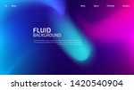 trendy summer fluid gradient... | Shutterstock .eps vector #1420540904