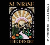 sunrise the desert vibes in... | Shutterstock .eps vector #2116150331