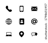 communication icon set  symbol... | Shutterstock .eps vector #1798651957