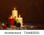 White And Red Candles With...