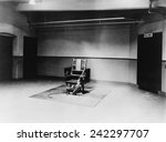 Small photo of Death chamber and electric chair at Sing Sing Prison in 1923.