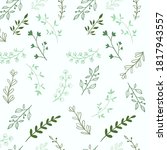 green plants pattern. the grass ... | Shutterstock . vector #1817943557