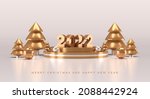2022 merry christmas and happy... | Shutterstock . vector #2088442924
