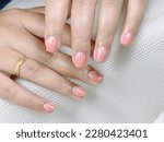 nails art design with pink ombre