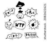 doodle hand drawn speech bubble ... | Shutterstock .eps vector #2082622621