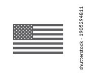the gray american flag. stars... | Shutterstock .eps vector #1905294811