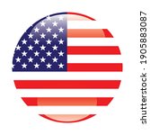 the round american flag. star... | Shutterstock .eps vector #1905883087