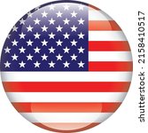 the round american flag. star... | Shutterstock .eps vector #2158410517