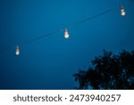 Three illuminated light bulbs...