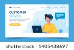 customer service landing page.... | Shutterstock .eps vector #1405438697