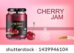 cherry jam vector realistic... | Shutterstock .eps vector #1439946104