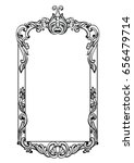 vintage imperial baroque mirror ... | Shutterstock .eps vector #656479714