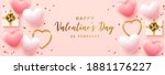 happy valentine's day with... | Shutterstock .eps vector #1881176227