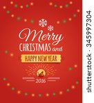 merry christmas and happy new... | Shutterstock .eps vector #345997304