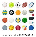 set of balls for different... | Shutterstock .eps vector #1361743217