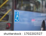 Handicap Sign On Side Of Bus...