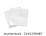 Small photo of pair of gauzes on isolated white background