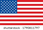 usa flag  official colors and... | Shutterstock .eps vector #1790811797