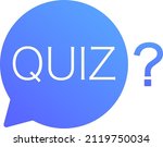 quiz banner sign. quiz speech... | Shutterstock .eps vector #2119750034