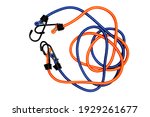 An elastic cord or rope with another hook that can be isolated on a white background.
