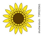 sunflower vector abstract... | Shutterstock .eps vector #739023361