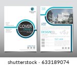 blue flyer cover business... | Shutterstock .eps vector #633189074