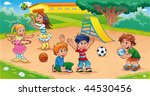 kids in the playground. funny... | Shutterstock .eps vector #44530456