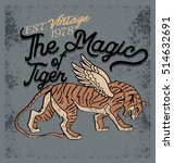 Vintage Label With Tiger.grunge ...