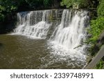 Small photo of Chagrin Falls - beautiful suburban waterfall in northeast Ohio.