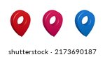 3d map pins. map location pin.... | Shutterstock .eps vector #2173690187