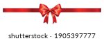 red ribbon realistic gift wrap... | Shutterstock .eps vector #1905397777