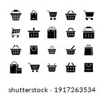 set of shopping cart glyph... | Shutterstock .eps vector #1917263534