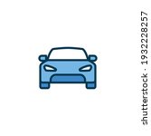 car front view icon. simple... | Shutterstock .eps vector #1932228257