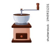 classic coffee grinder with a... | Shutterstock .eps vector #1945921231