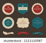 vintage element banner label... | Shutterstock .eps vector #1111110587