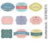 vintage label sweet color and... | Shutterstock .eps vector #323782571