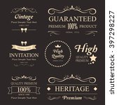 retro vintage insignias or... | Shutterstock .eps vector #397298227