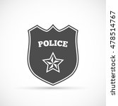 police badge icon. protection... | Shutterstock . vector #478514767