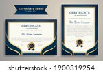 Blue And Golden Certificate...
