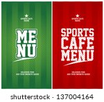 sports cafe menu cards design... | Shutterstock .eps vector #137004164