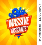 massive discounts  sale poster... | Shutterstock .eps vector #1373040974