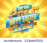 easter sale poster  holiday... | Shutterstock .eps vector #2136645201
