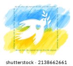 white pigeon  peace symbol with ... | Shutterstock .eps vector #2138662661
