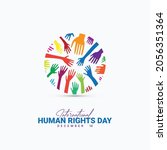  human rights day  together... | Shutterstock .eps vector #2056351364