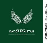 wings and flag icon  pakistan... | Shutterstock .eps vector #2122083767