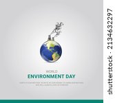 world environment day   globe... | Shutterstock .eps vector #2134632297