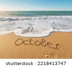 October Word On Sea Sand....